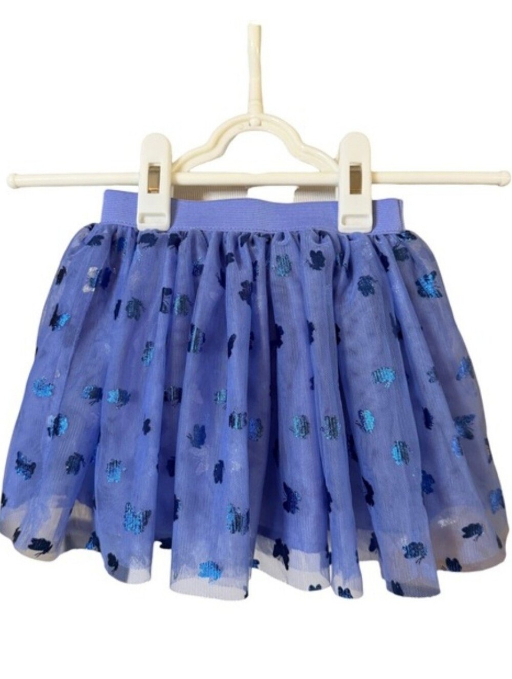 Bluey Girls Tutu Blue Metallic Butterfly Motif, Size 4T